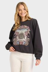 Billabong Winds of Change Venice Crew Sweater - WASHED BLACK