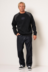 Billabong Bad Dog Crew Neck Fleece Top - BLACK