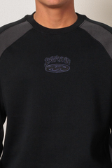 Billabong Bad Dog Crew Neck Fleece Top - BLACK