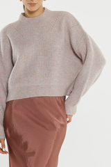 Sass Innes Pointelle Jumper - Pink Marle
