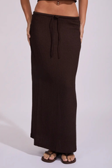 Rhythm Indie Maxi Skirt - CHOCOLATE