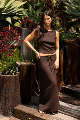 Rhythm Indie Maxi Skirt - CHOCOLATE