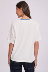 Rhythm Fish Raglan T-Shirt - WHITE