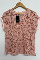 Pre-Loved Loobies Story Pink Lace SS Top 12