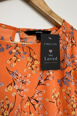 Pre Loved Vera Moda Orange Blossom SS Top M