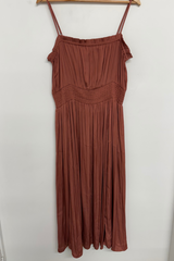 Pre Loved Max Terracotta Shoe String Long Dress 18