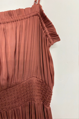 Pre Loved Max Terracotta Shoe String Long Dress 18