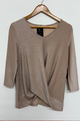 Pre-Loved Chloe & Jasmine Gold LS Top M