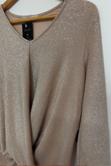 Pre-Loved Chloe & Jasmine Gold LS Top M