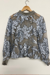 Pre-Loved Trelise Cooper Mocha Lace LS Top 8