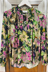 Pre Loved Jump Pink/Green Floral LS Top