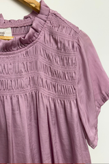 Pre Loved Studio Curve Pink Ruched SS Top M