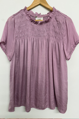 Pre Loved Studio Curve Pink Ruched SS Top M