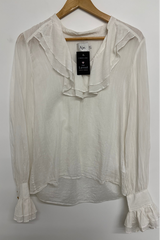 Pre-Loved Aje White Frilled LS Top 10