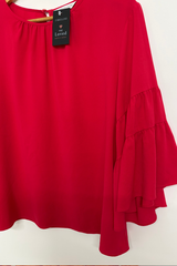 Pre Loved Veronica Maine Cherry Red LS Top 14