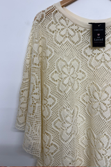 Pre-Loved Papillion Cream Lace Top M