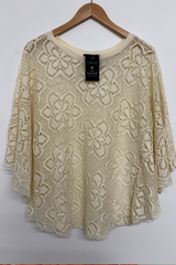 Pre-Loved Papillion Cream Lace Top M