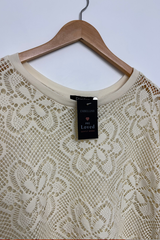 Pre-Loved Papillion Cream Lace Top M