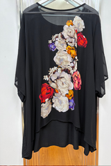 Pre Loved Bittermoon Black Floral SS Top 22