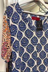 Pre Loved Tiger Lily Blue/Orange SS Top  S