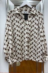 Pre-Loved Oliver Black Cream/Brown Swirl LS Shirt 18