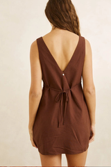 Rhythm Venice Mini Dress - CHOCOLATE