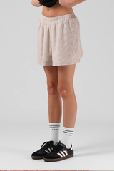 RPM Tilly Stripe Shorts - OLIVE/WHITE
