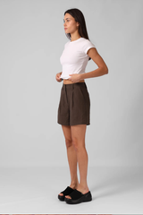 RPM Julia Cotton Short - BROWN