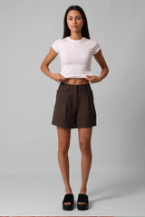 RPM Julia Cotton Short - BROWN