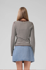 RPM Ribbed L/S Tee - CHOCOLATE