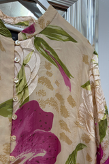 Pre-Loved Susan Blake Cream/Pink Floral LS Top 22