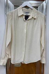 Pre-Loved 100% SILK Alfani Cream LS Shirt 10