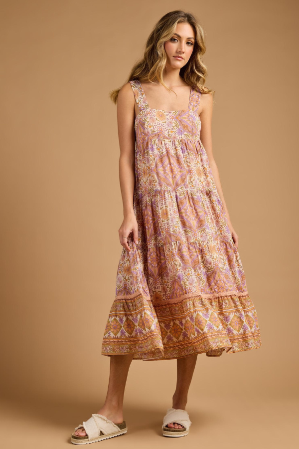 Billabong Just For You Shine On Midi Dress - SUNSTONE