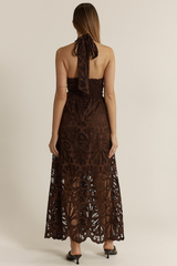 Fate & Becker Elara Broderie Dress - Chocolate
