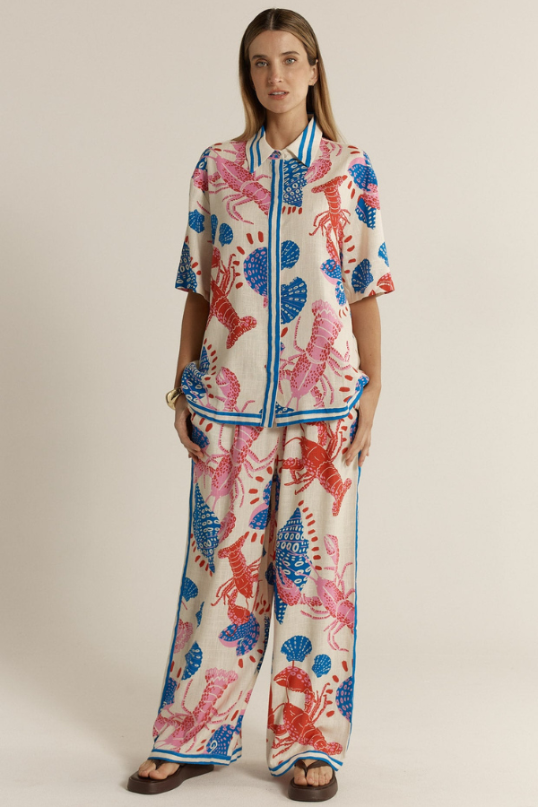 Fate & Becker Soliel Shirt - Lobster Cream