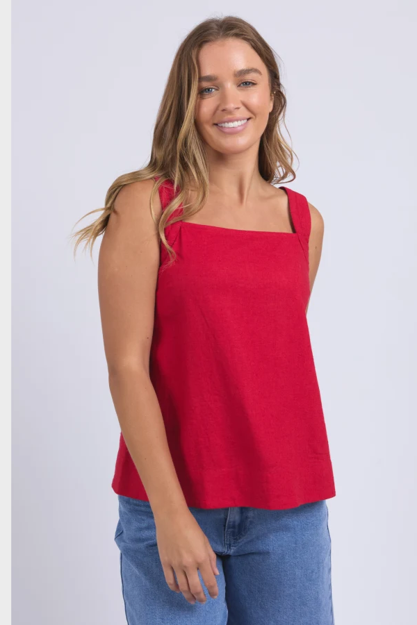 Foxwood Lourdes Top - Crimson