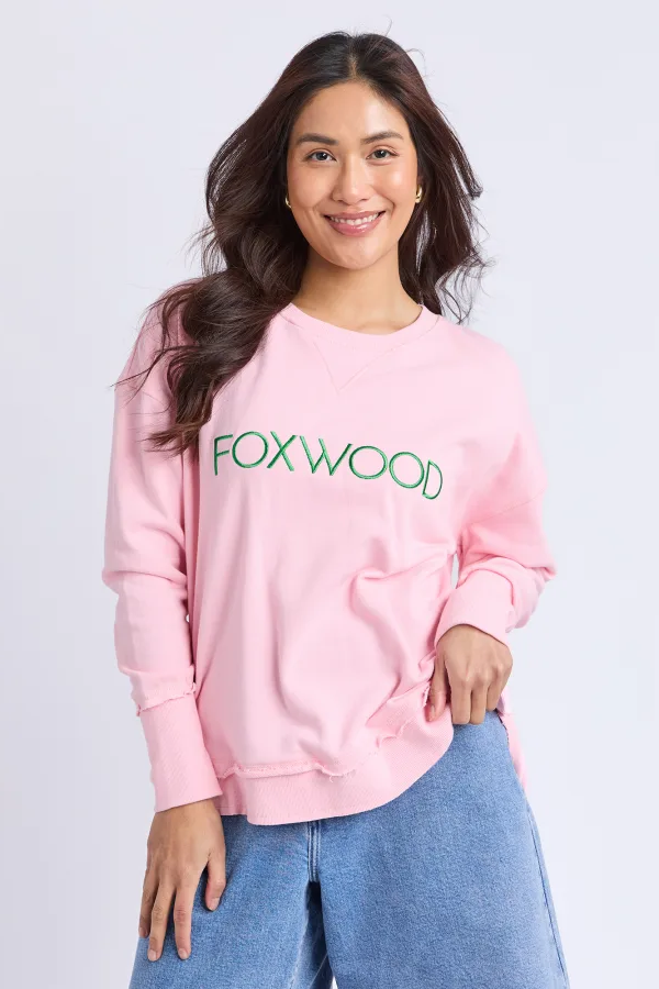 Foxwood Simplified Metallic Crew - Pink/Green