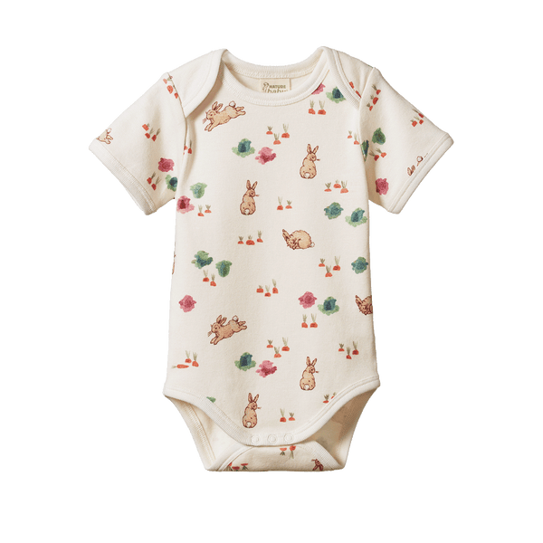 Nature Baby Short Sleeve Bodysuit - Country Bunny