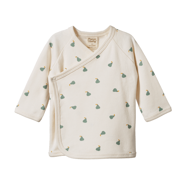Nature Baby Kimono Jacket - Petite Pear Print