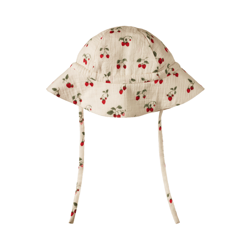 Nature Baby Muslin Sunhat - Strawberry Blush Print