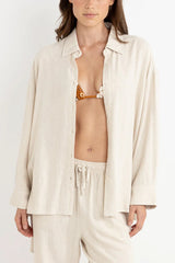 Rhythm Sunray Oversized Long Sleeve Shirt - OAT