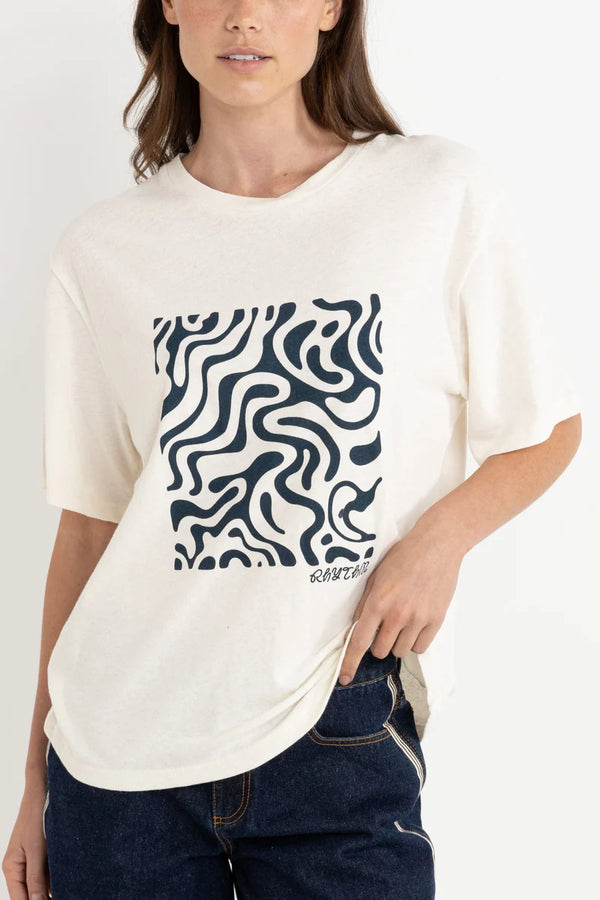 Rhythm Waverly Oversized T-Shirt - VINTAGE WHITE