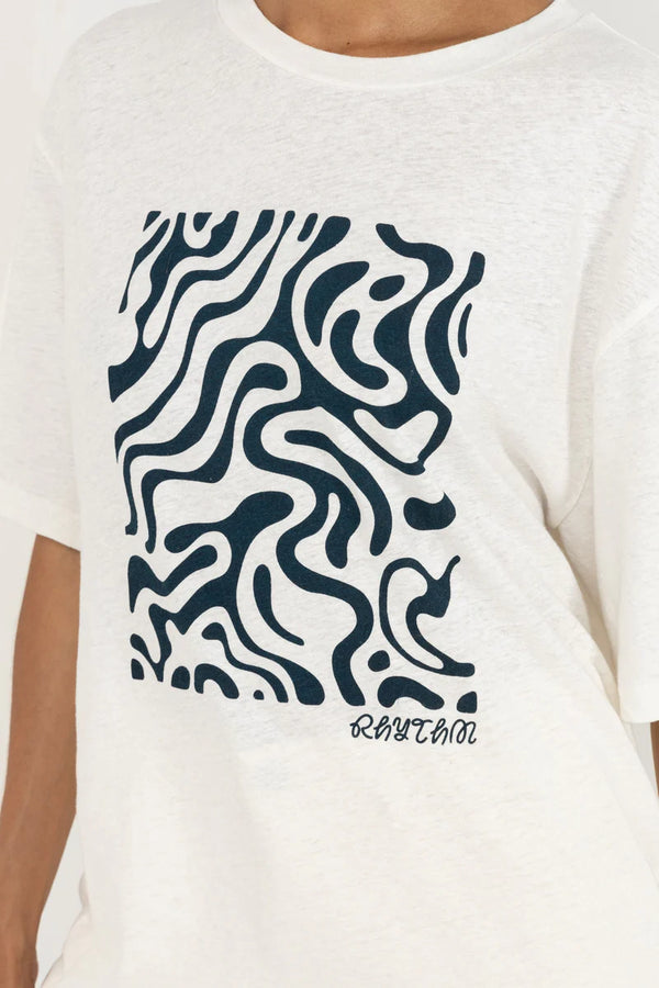 Rhythm Waverly Oversized T-Shirt - VINTAGE WHITE