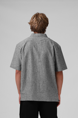 RPM Linen Stripe SS Mens Shirt