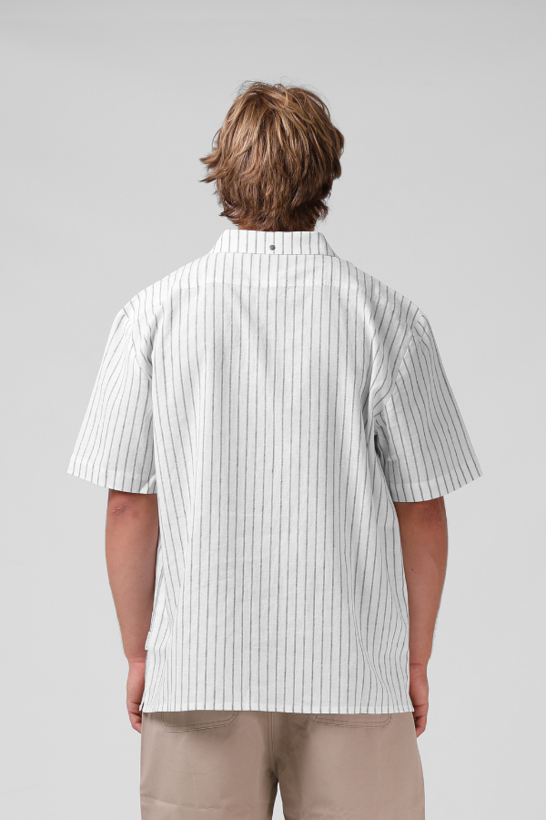 RPM Linen Stripe SS Mens Shirt