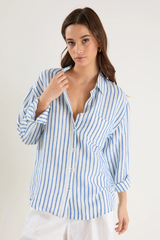 Re:Union Exalted Oversized Shirt - Blue Stripe