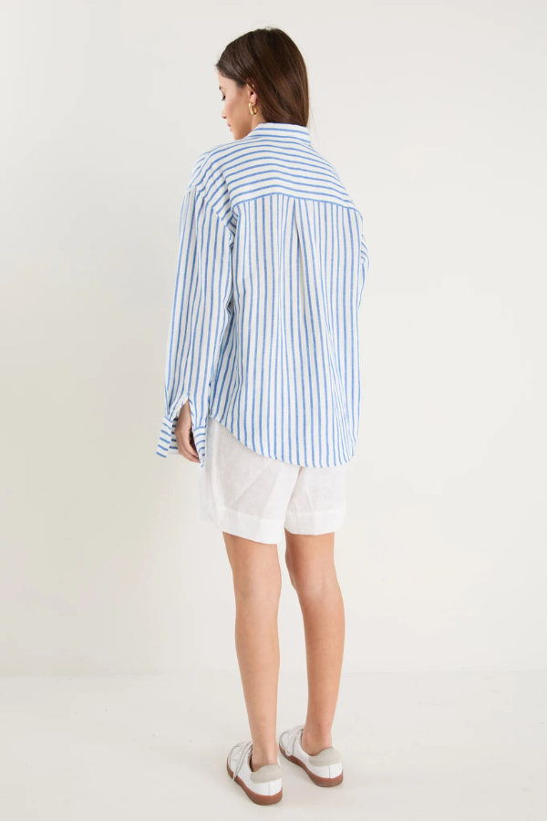 Re:Union Exalted Oversized Shirt - Blue Stripe