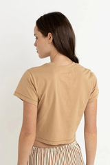 Rhythm Follow The Sun Crop Crew Tee - SAND