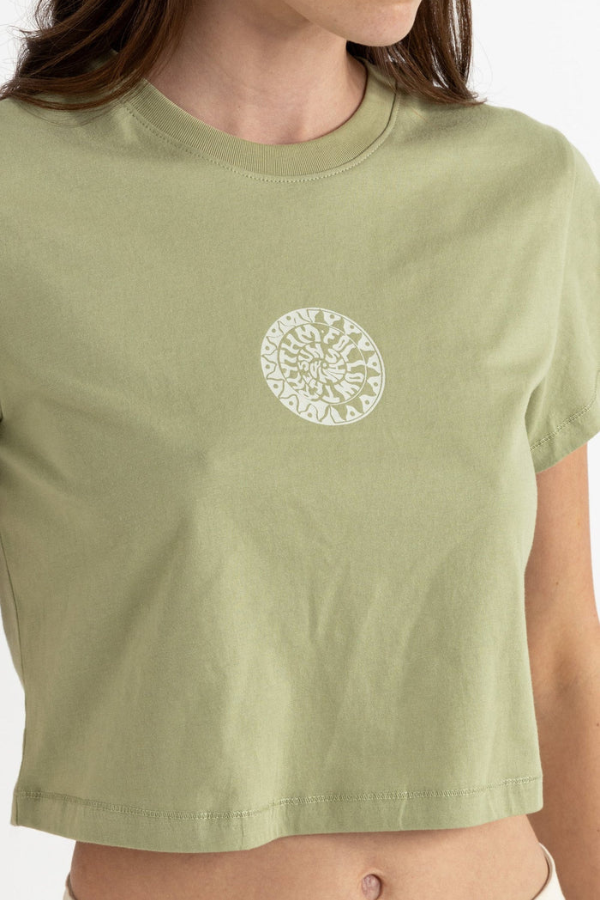 Rhythm Sun Crop Crew Tee - SAGE