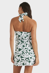 Roxy Khloe Vista Wrap Mini Halter Neck Dress - EVERGREEN
